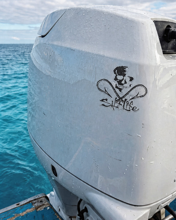 Hooked Skull Decal