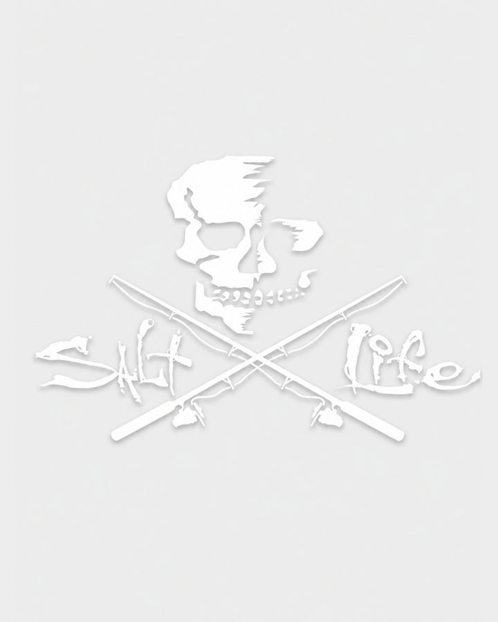 Skull and Poles Large Decal