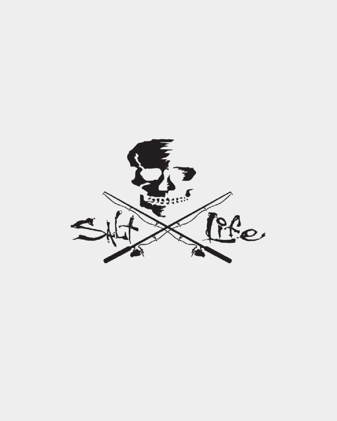 Skull and Poles Small Decal