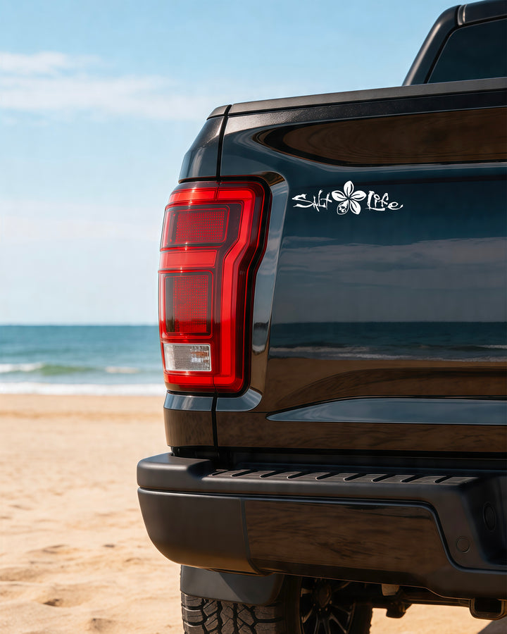 Salt Life Signature Plumeria Small Decal