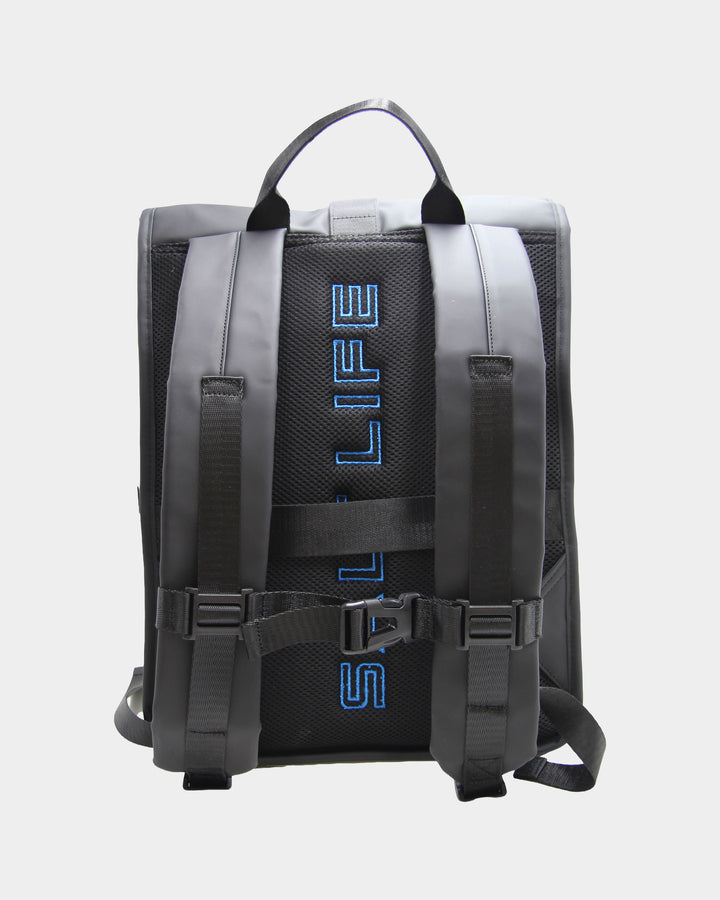 Hamelin Coated Fabric Backpack With Front Zip Pocket And Clip