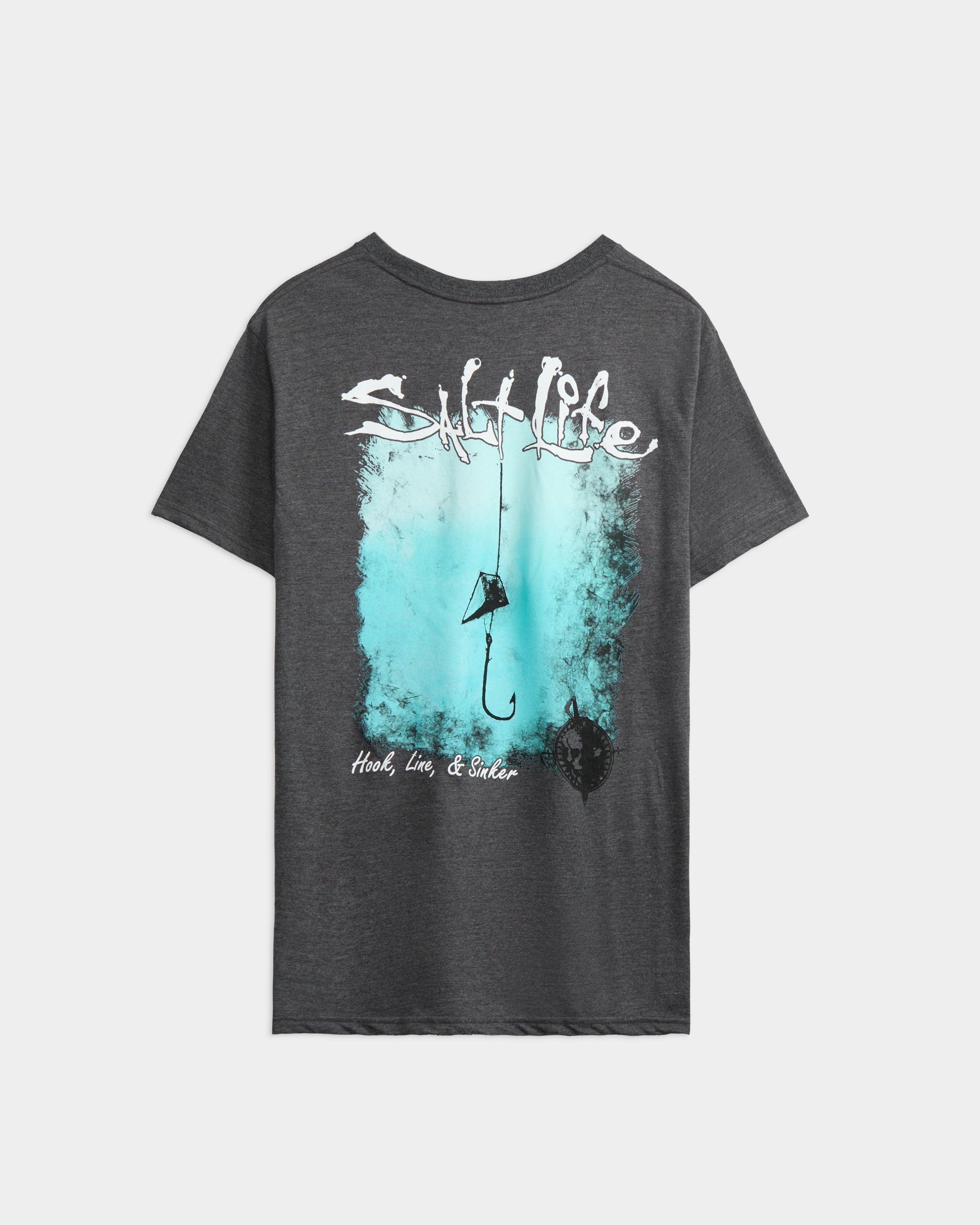 ★XTONZ★Star Pair Washing Short-Sleeved T-Shirt Men's Hook Line and Sinker Short Sleeve Shirt