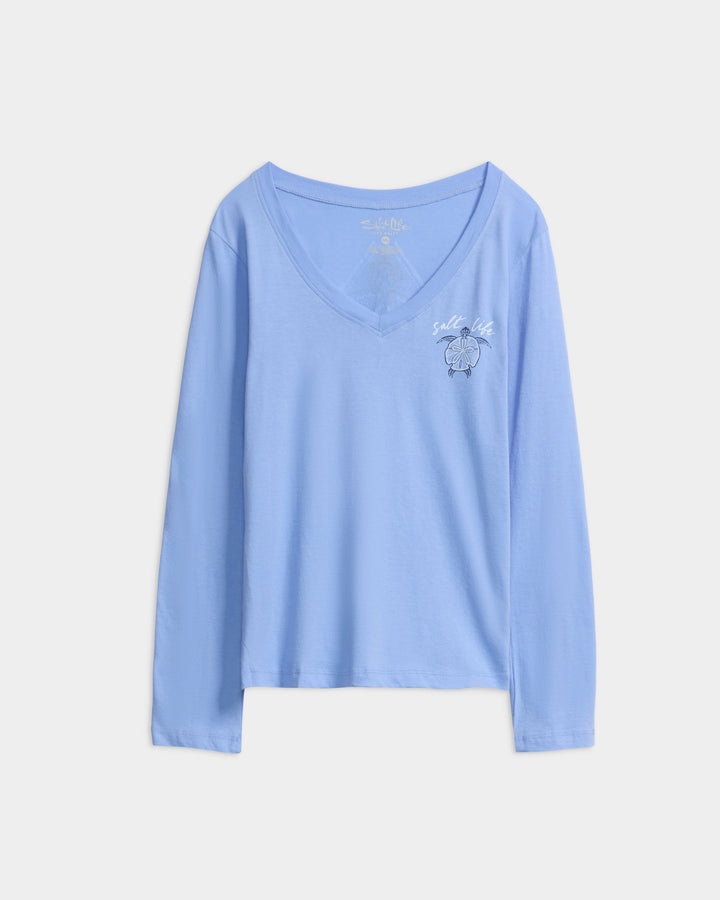 Turtle Bay Long Sleeve V-neck Tee