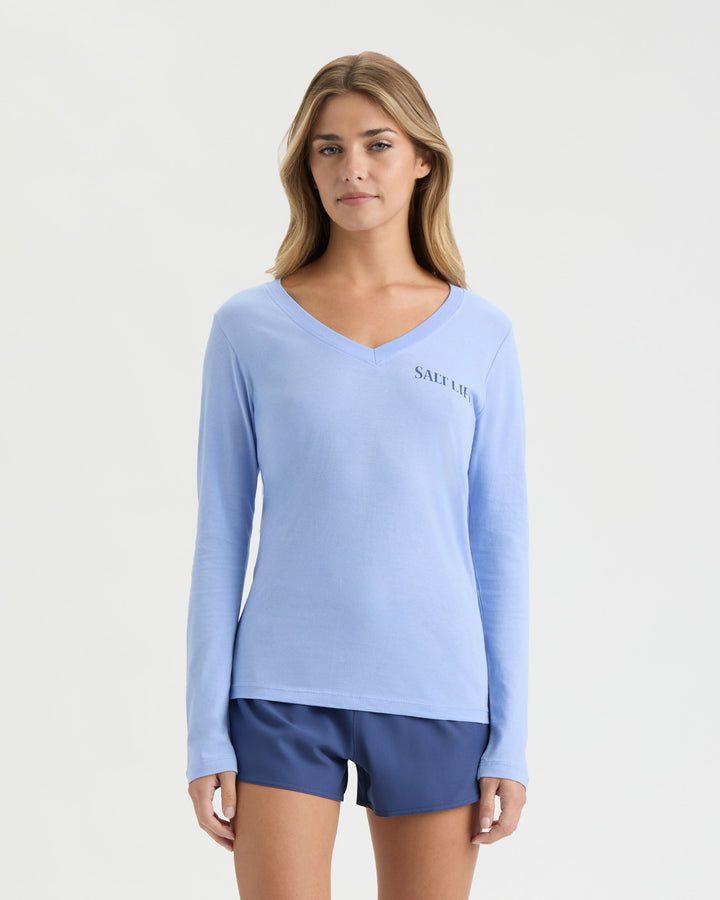 Women's Never Lost V-Neck Long Sleeve Fitted Shirt