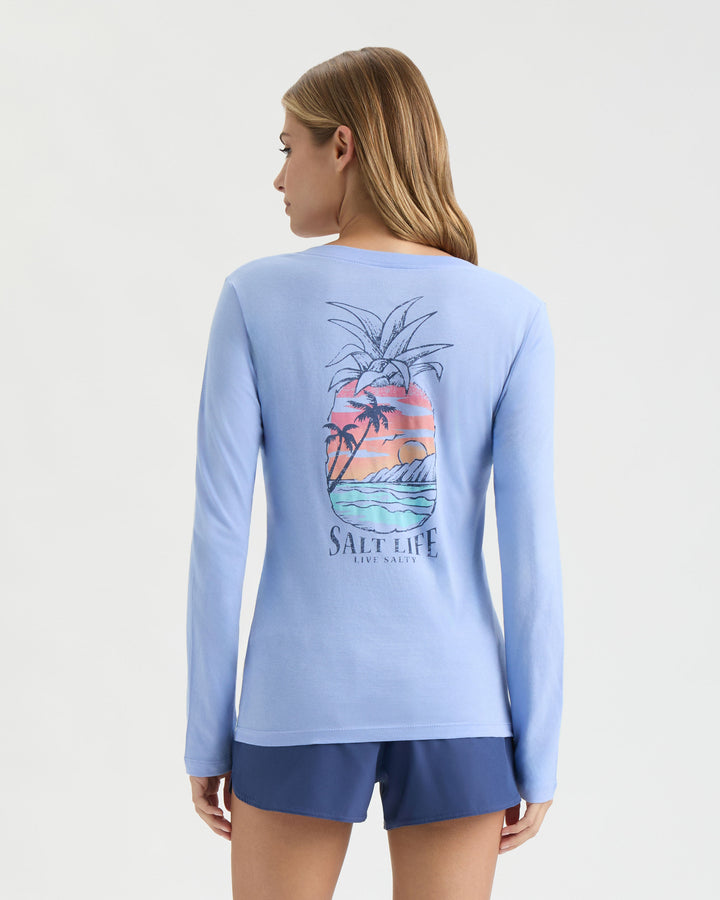 Women's Never Lost V-Neck Long Sleeve Fitted Shirt