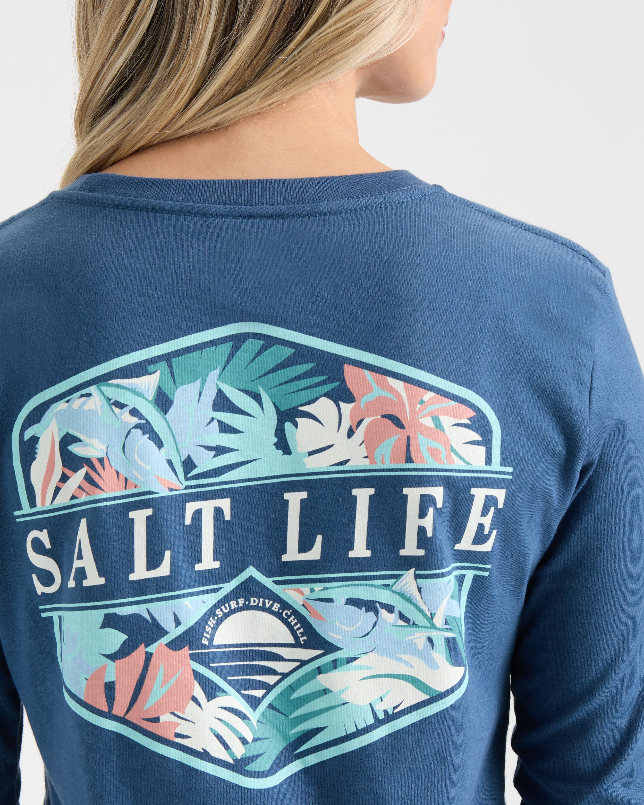 Women's Retro Tropical Long Sleeve Shirt