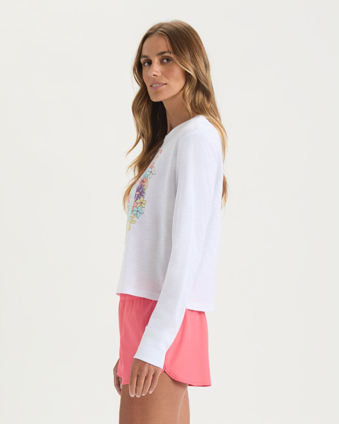 Women’s Sunrise Vibes Crew Neck Cropped Shirt