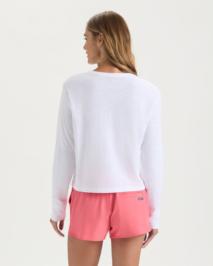 Women’s Sunrise Vibes Crew Neck Cropped Shirt