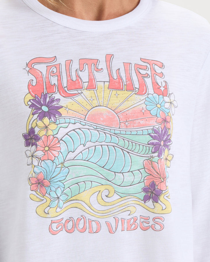 Women’s Sunrise Vibes Crew Neck Cropped Shirt