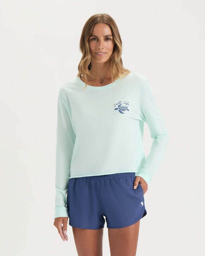 Women’s Sea Cruiser Cropped Long Sleeve Shirt