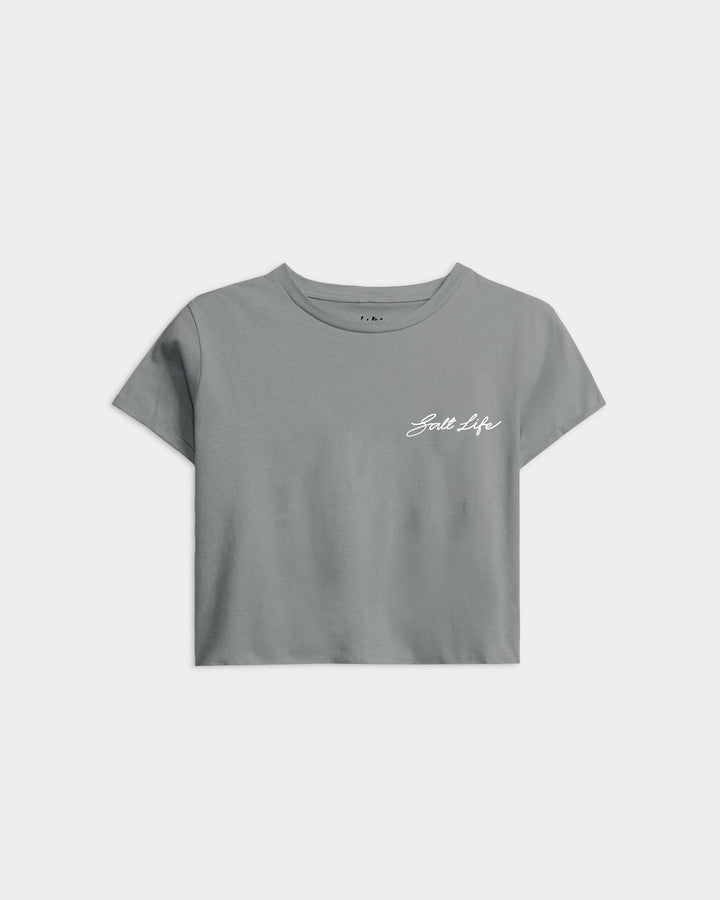 Women’s Beach Turtle Cropped Boyfriend Tee