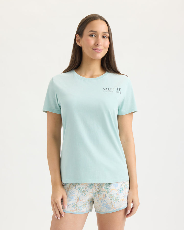 Women’s Tropical Retreat Salt Wash Tee