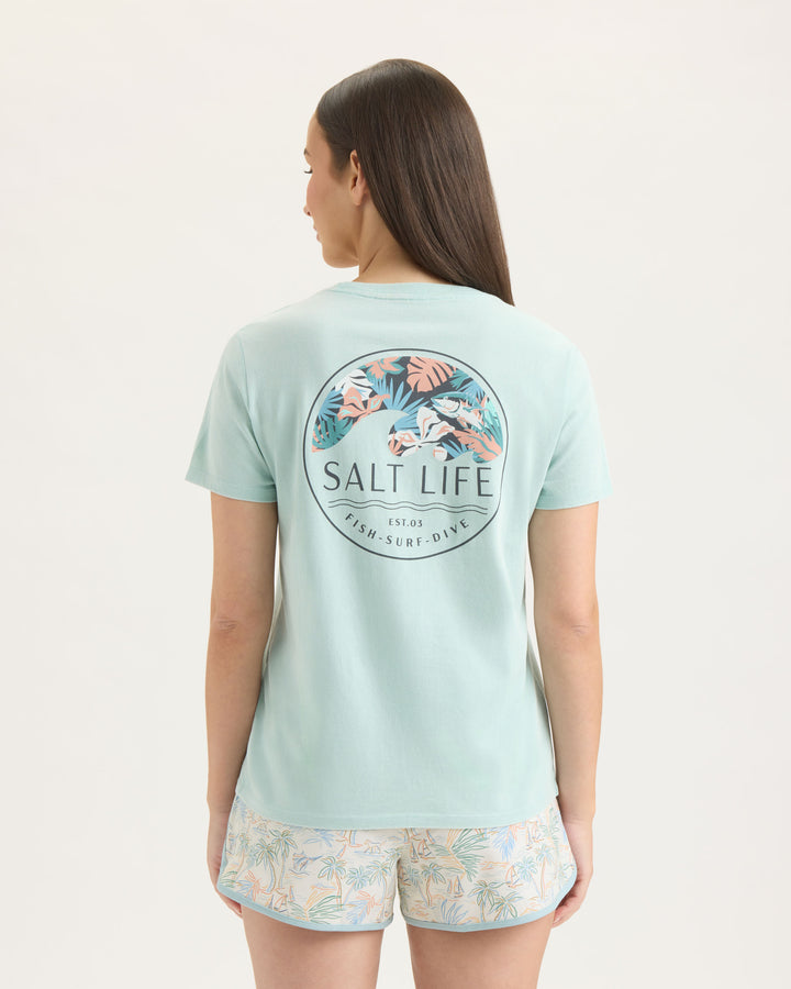 Women’s Tropical Retreat Salt Wash Tee