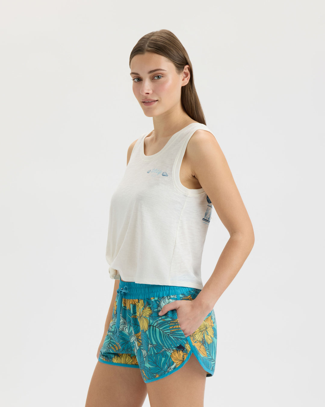 Women’s Aquarium Turtle Tie Front Tank Top