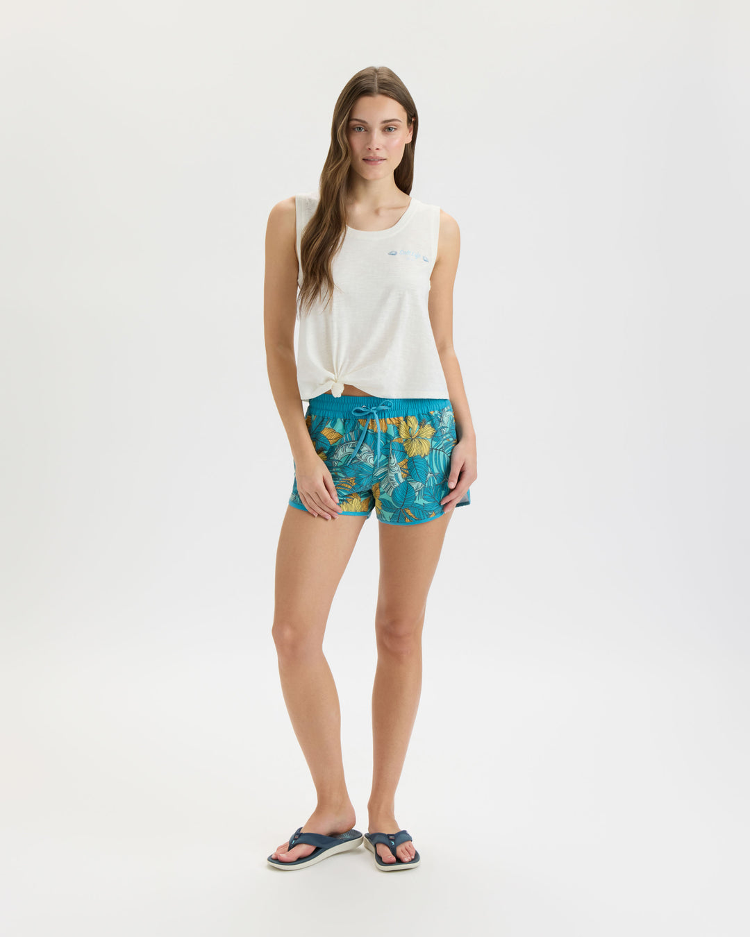 Women’s Aquarium Turtle Tie Front Tank Top