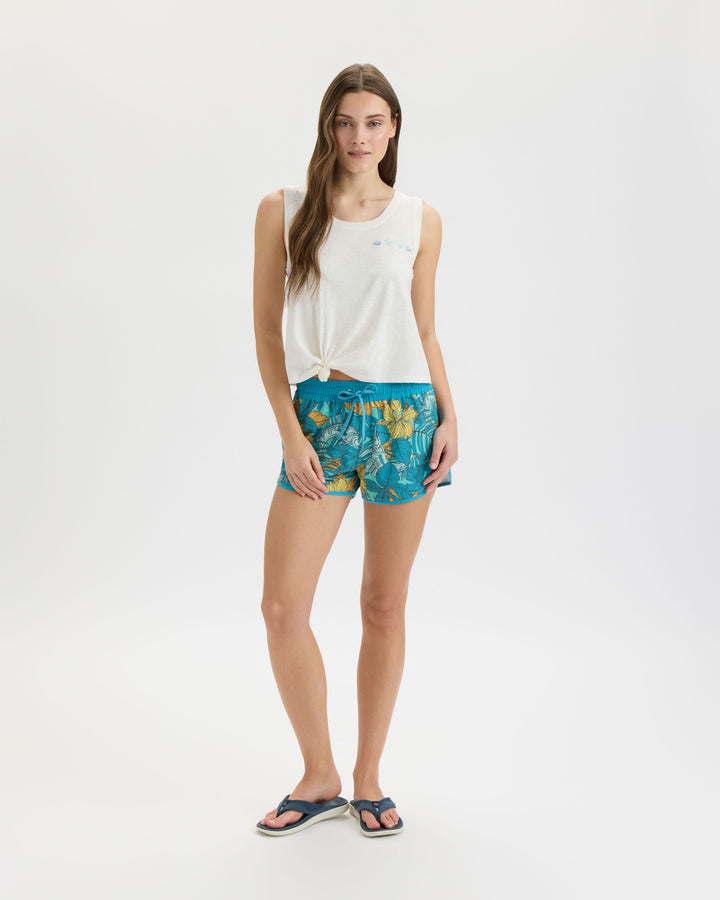 Women’s Aquarium Turtle Tie Front Tank Top