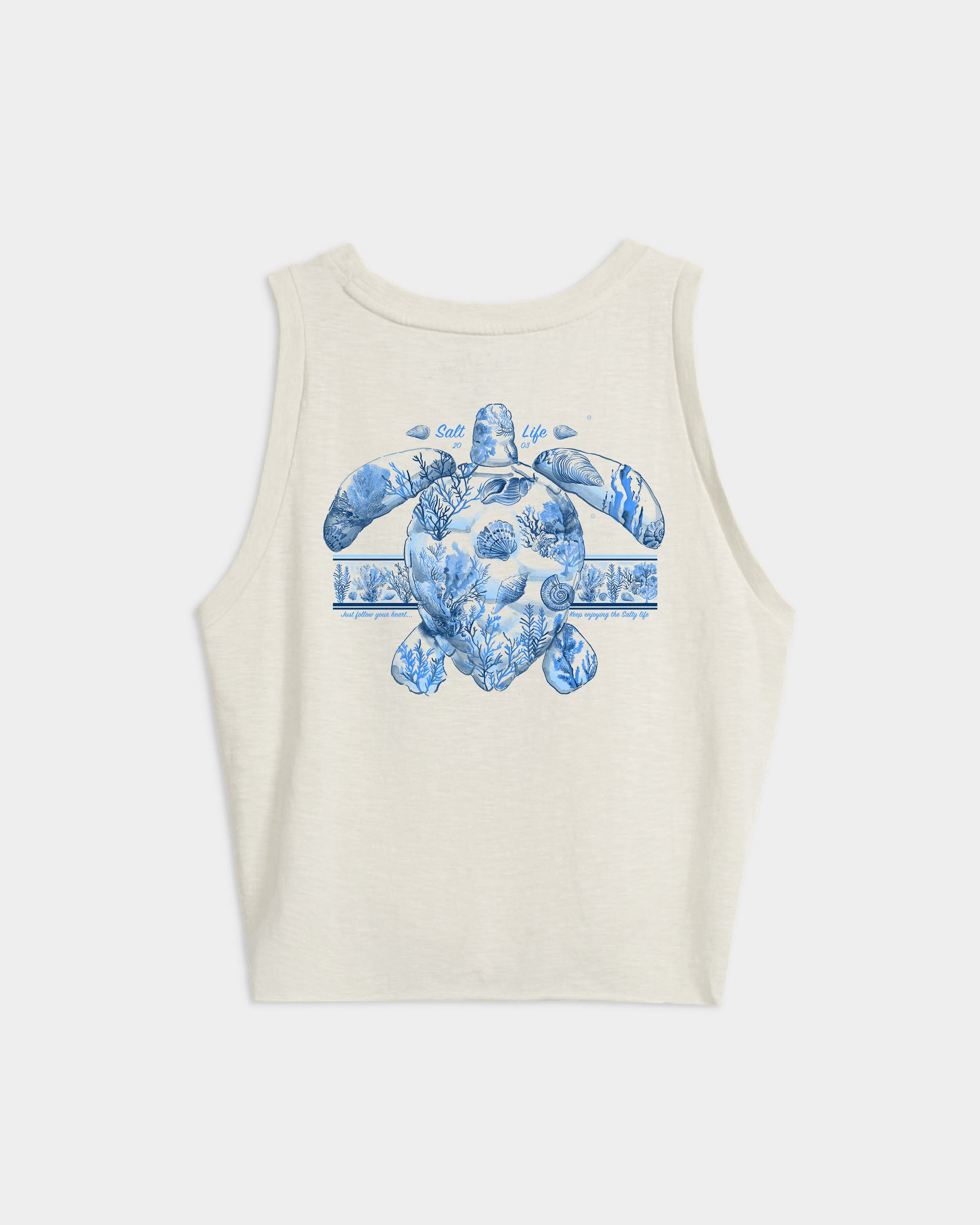 Women's Aquarium Turtle Tie Front Tank Top