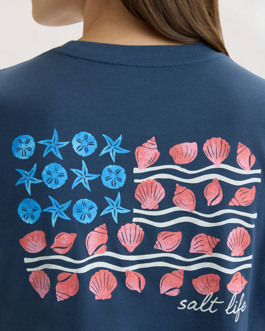 Women’s Shells & Stripes 30’s Tee