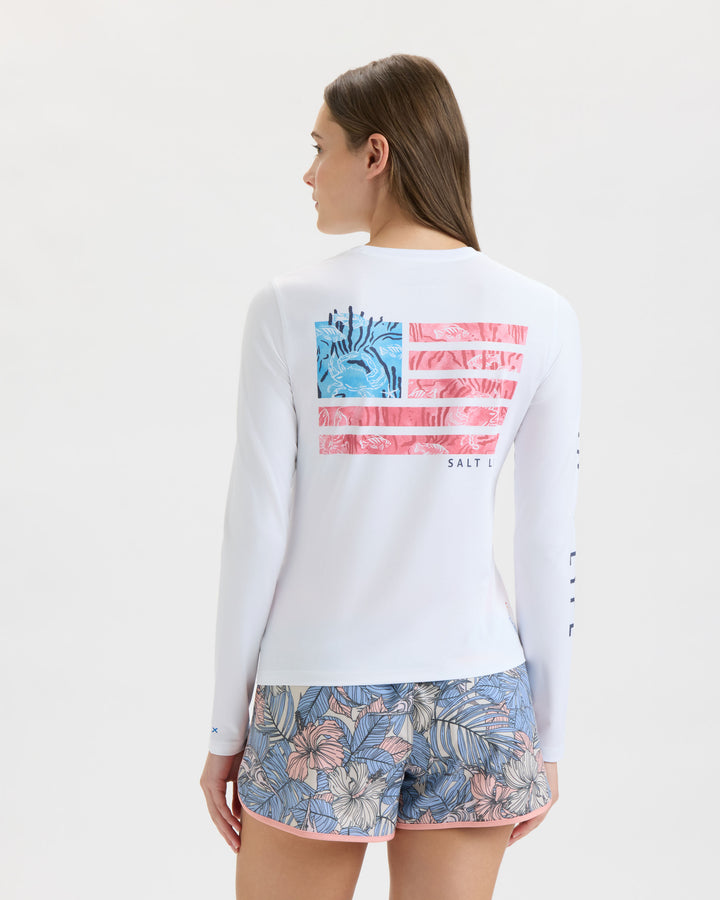 Women’s Coral Life Flag SLX Performance Long Sleeve Tee