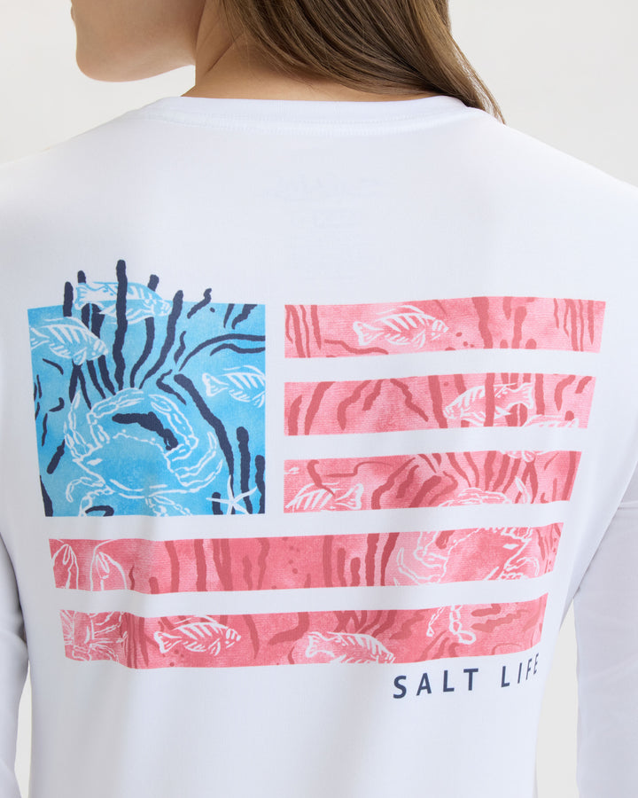 Women’s Coral Life Flag SLX Performance Long Sleeve Tee