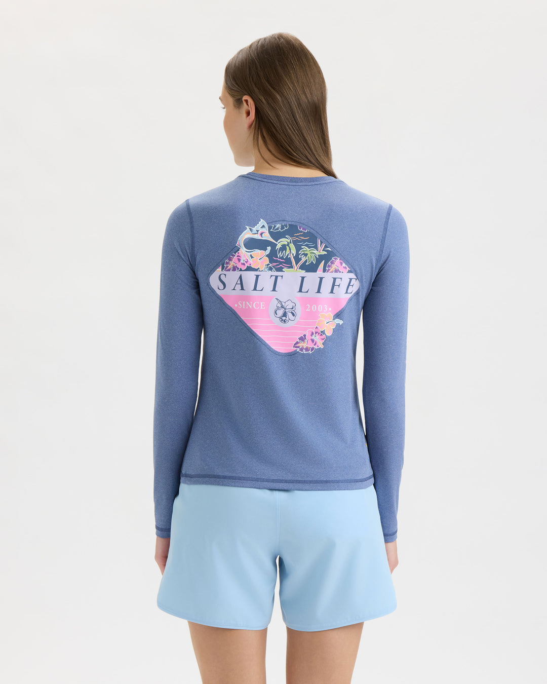 Women’s Salty Marlin Badge SLX Performance Long Sleeve Tee
