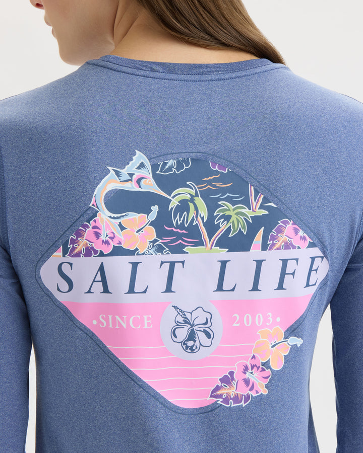 Women’s Salty Marlin Badge SLX Performance Long Sleeve Tee