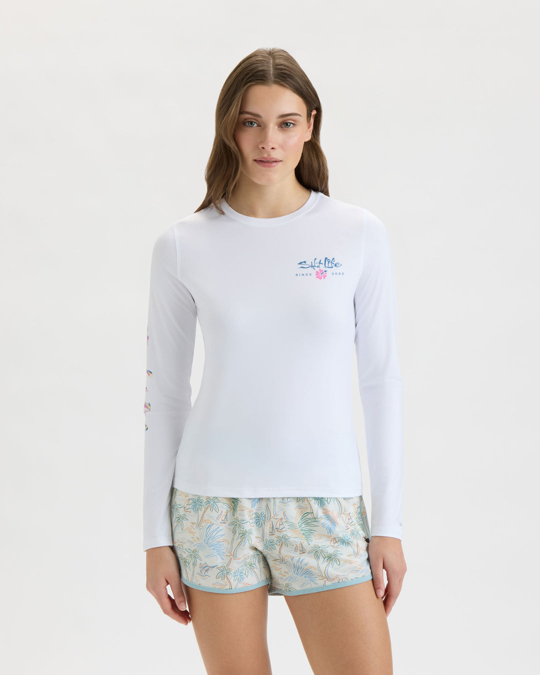 Women’s Hollywood Hibiscus Badge Performance Long Sleeve