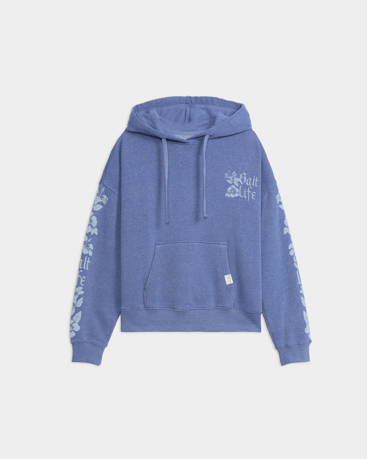 Gothic Hibiscus Relaxed Hoodie