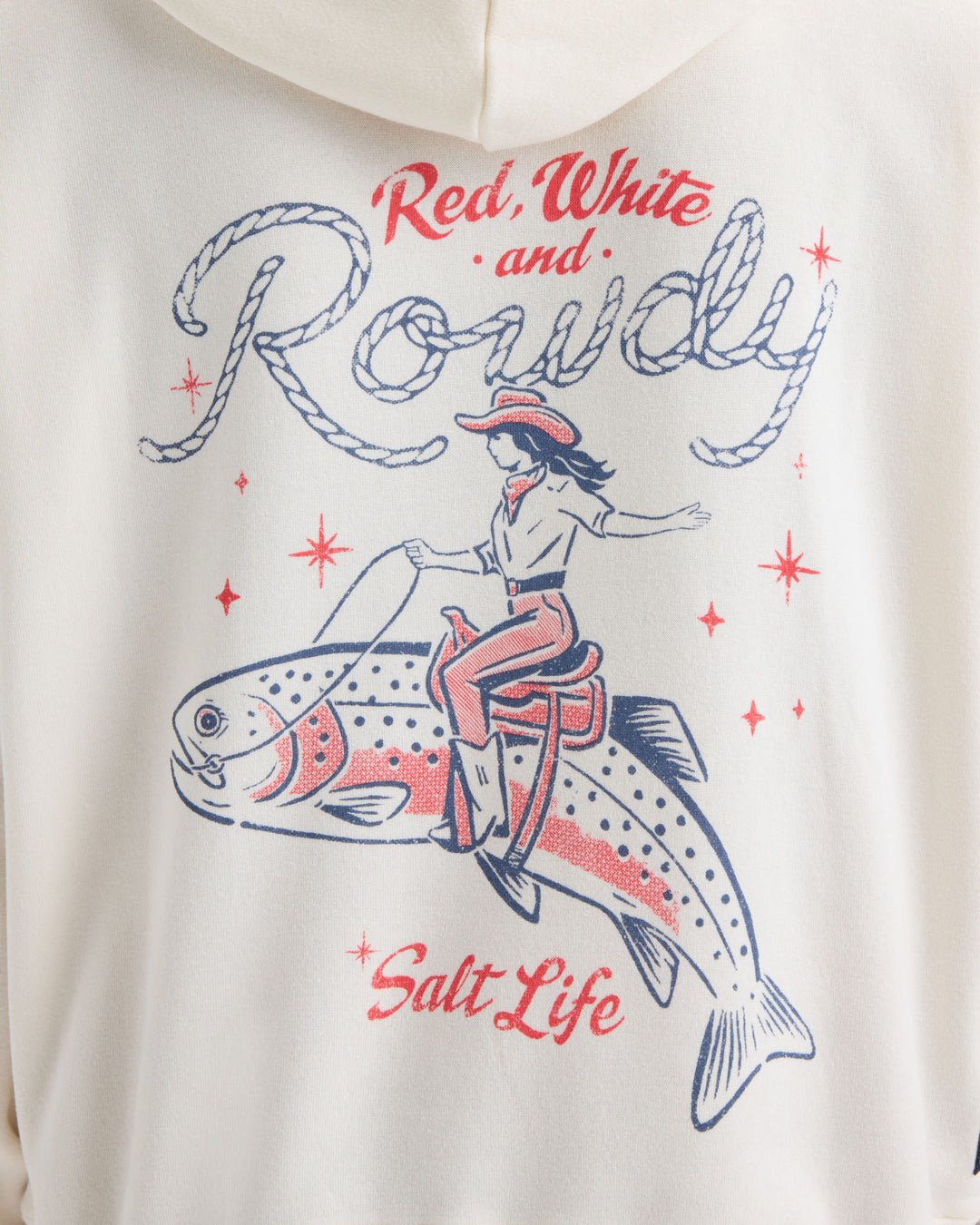 Women's Red White and Rowdy LS Relaxed Fleece Hoodie