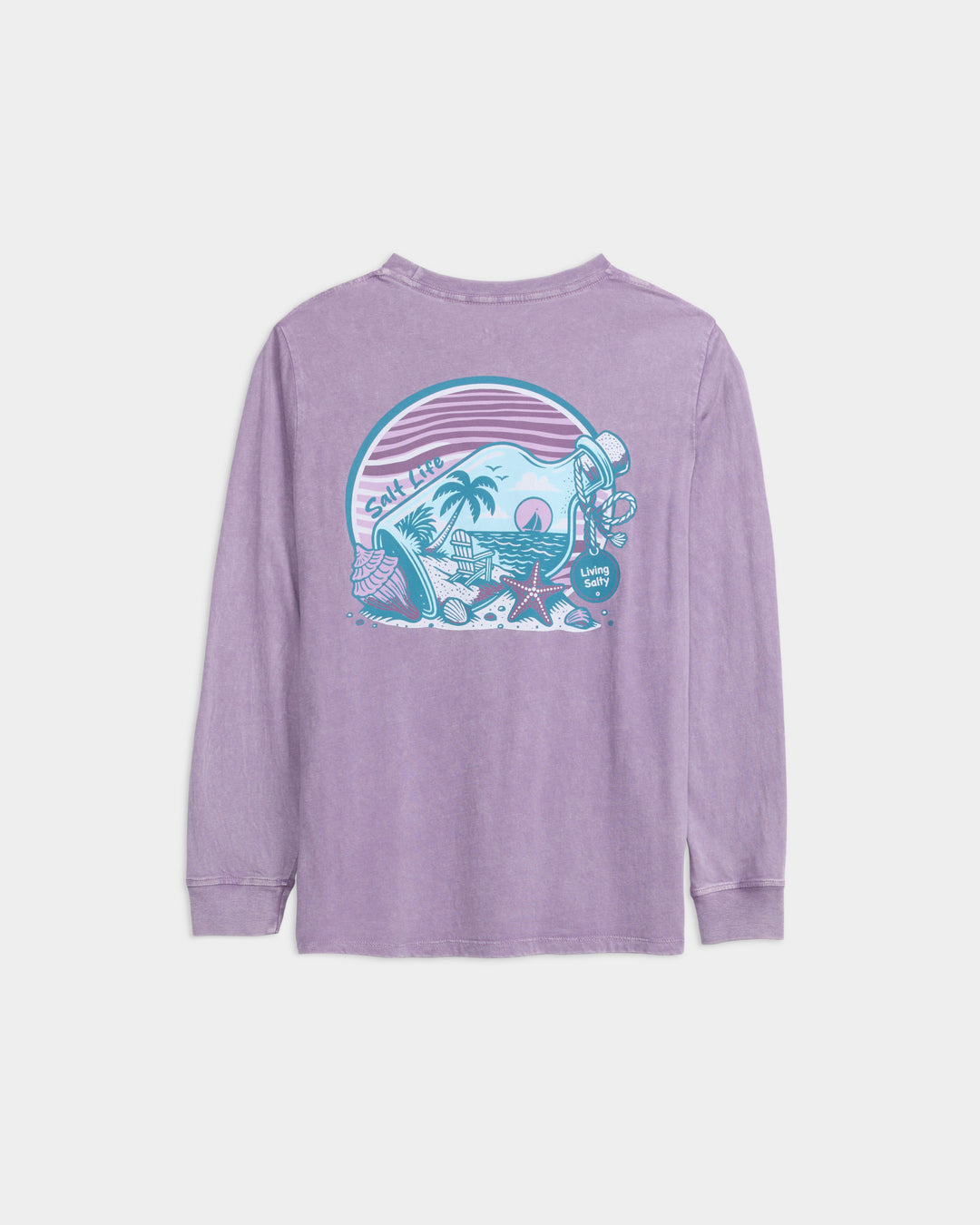 Women’s Beach Collage Cropped Long Sleeve Tee