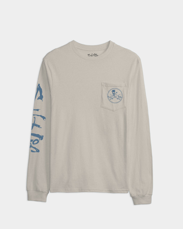 Men's Skull and Poles Long Sleeve Shirt