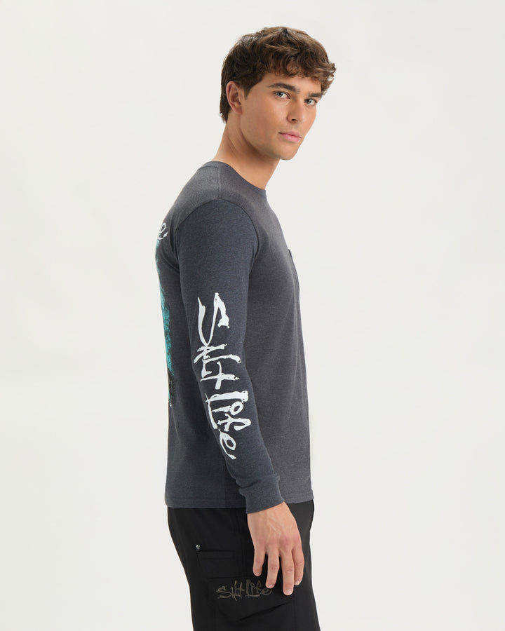 Men’s Hook Line and Sinker Fade Long Sleeve Shirt