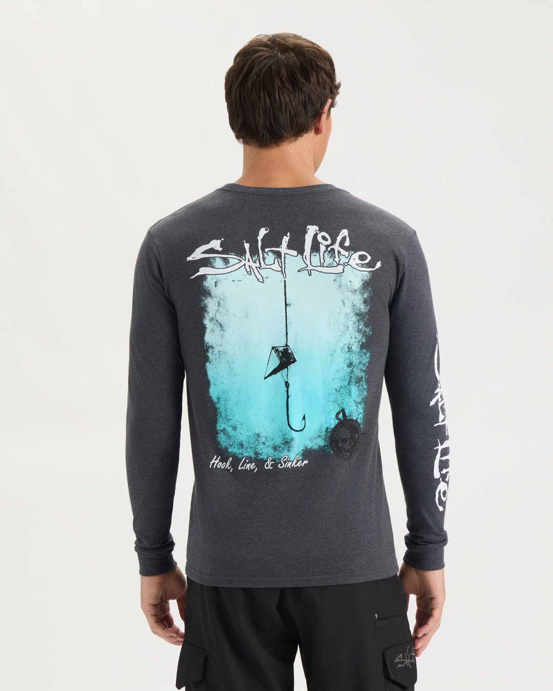 Men’s Hook Line and Sinker Fade Long Sleeve Shirt