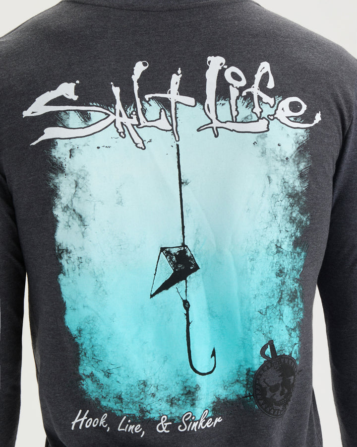 Men’s Hook Line and Sinker Fade Long Sleeve Shirt