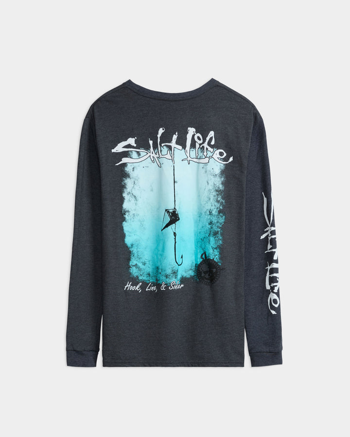 Men’s Hook Line and Sinker Fade Long Sleeve Shirt