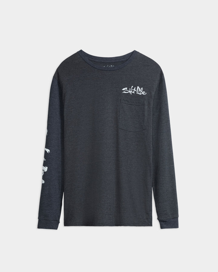 Men’s Hook Line and Sinker Fade Long Sleeve Shirt