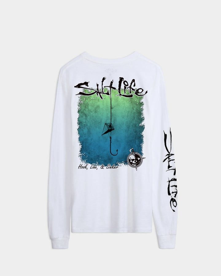 Men's Hook Line and Sinker Fade Long Sleeve Shirt