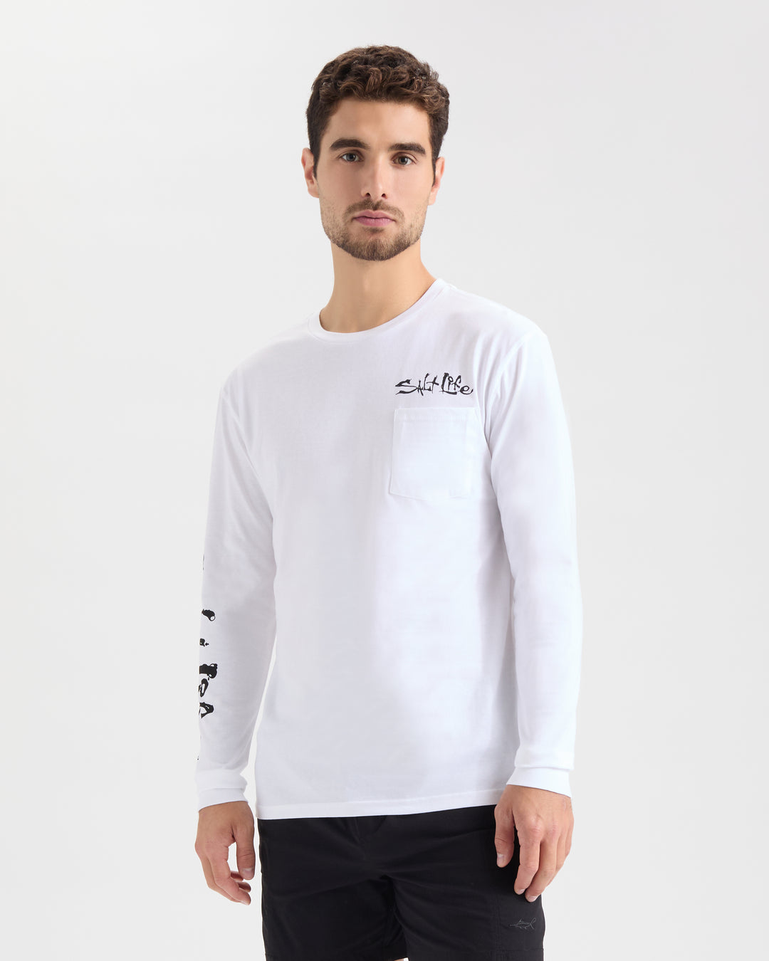 Men's Hook Line and Sinker Fade Long Sleeve Shirt