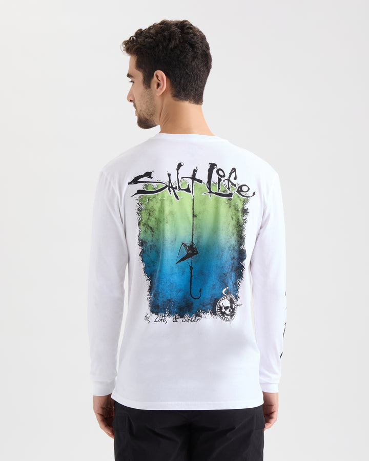 Men's Hook Line and Sinker Fade Long Sleeve Shirt