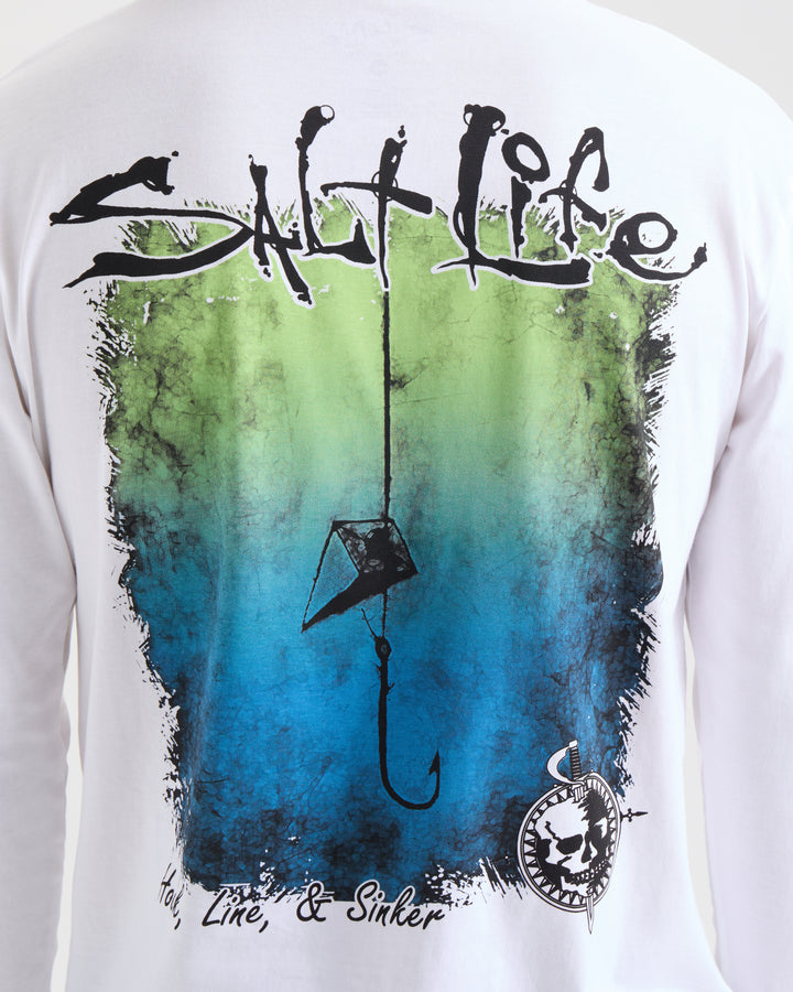 Men's Hook Line and Sinker Fade Long Sleeve Shirt
