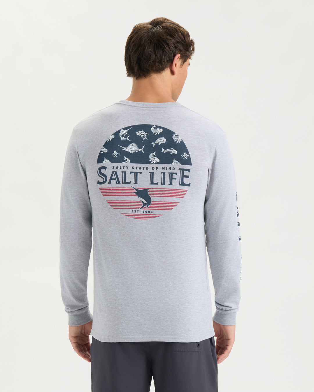 Men's Salty Honor Bones Long Sleeve Shirt