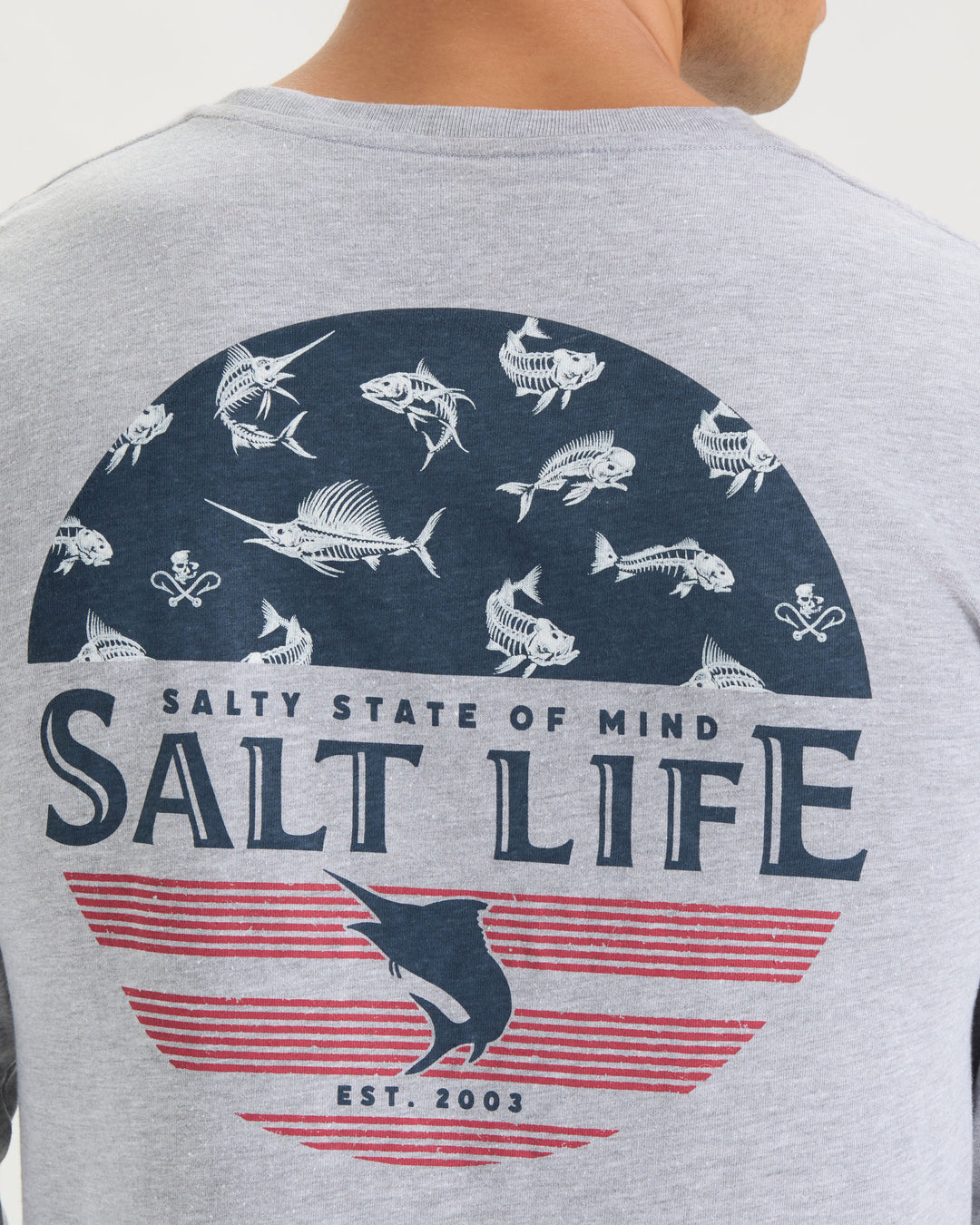 Men's Salty Honor Bones Long Sleeve Shirt