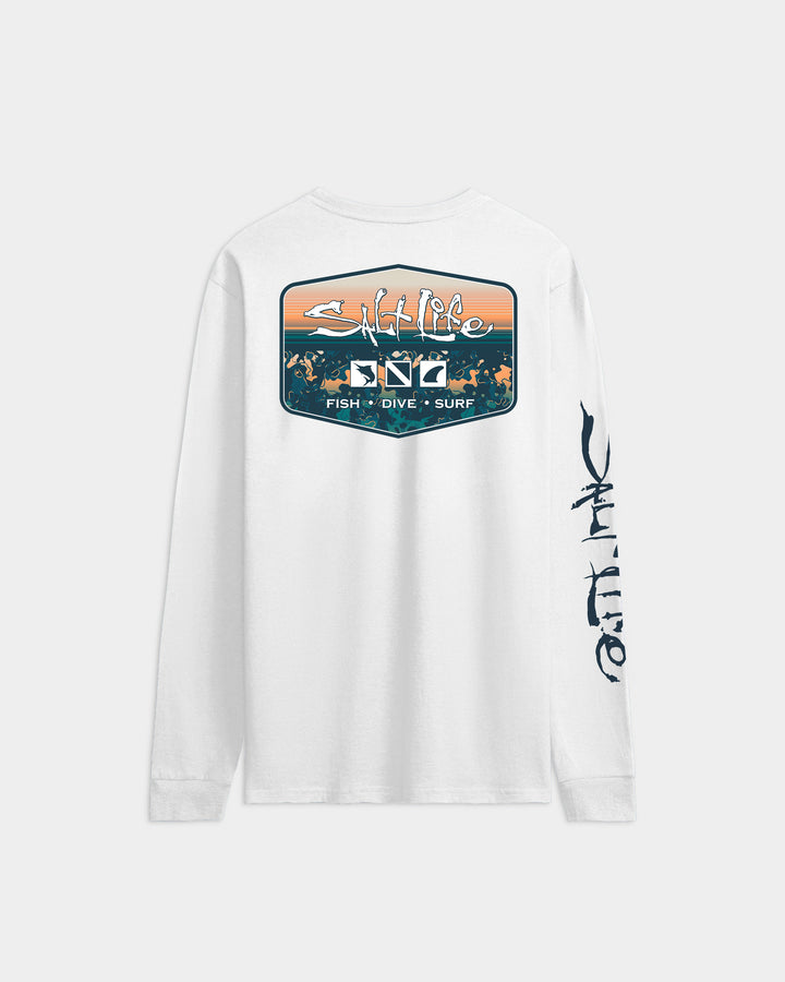 Men’s Liquid Depth Badge Long Sleeve Tee