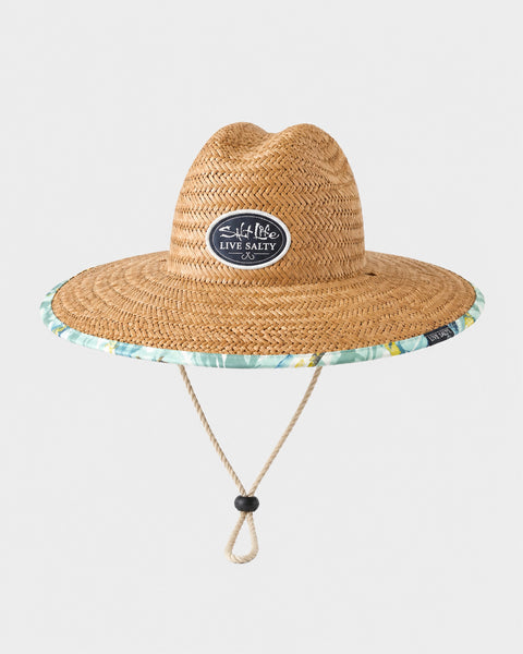 Maaji Teal Straw Sun Hat with Floral Band Mint Floral Straw Sun Hat: Baby Girl, Toddler (4-12 Years  main image 4