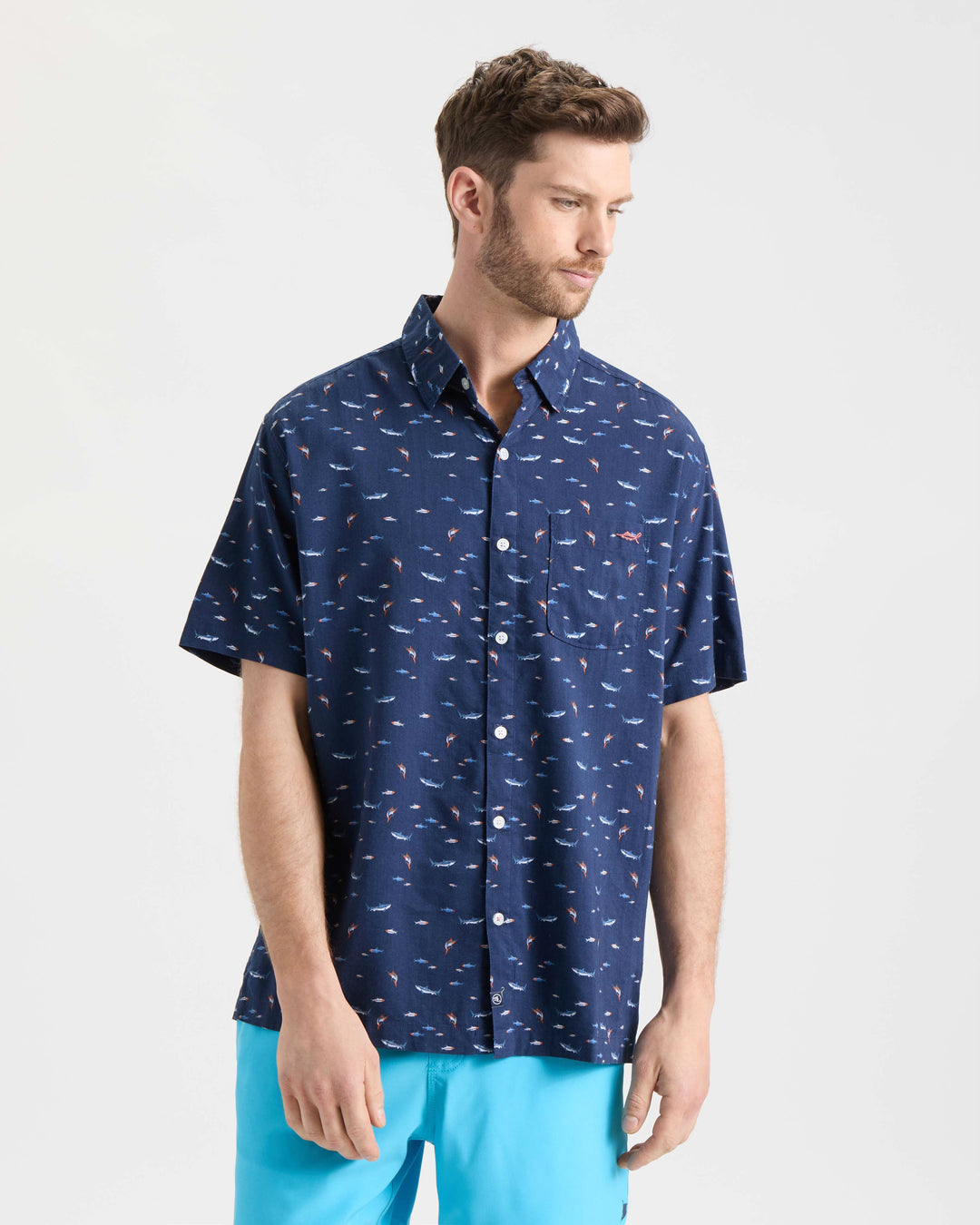 Men's Shark Bait Woven Short Sleeve Shirt