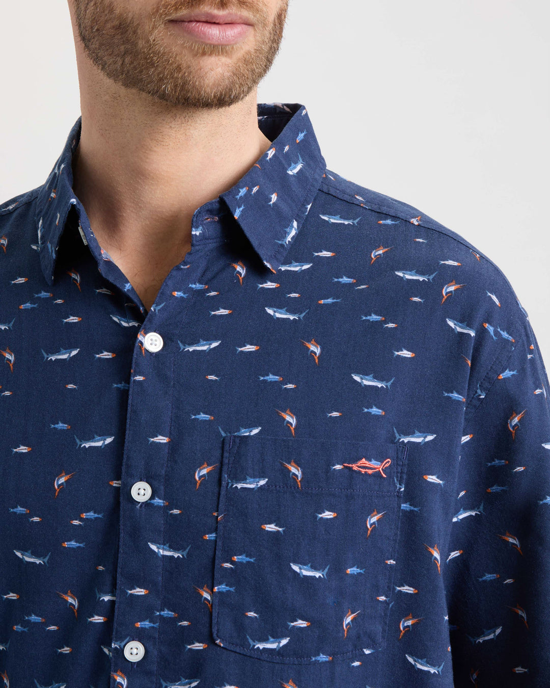 Men's Shark Bait Woven Short Sleeve Shirt