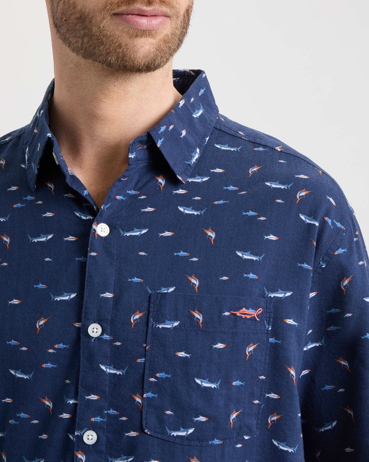 Men's Shark Bait Woven Short Sleeve Shirt