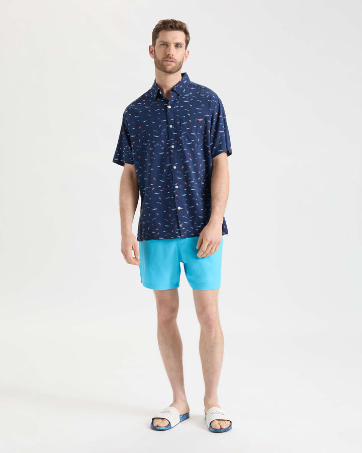 Men's Shark Bait Woven Short Sleeve Shirt