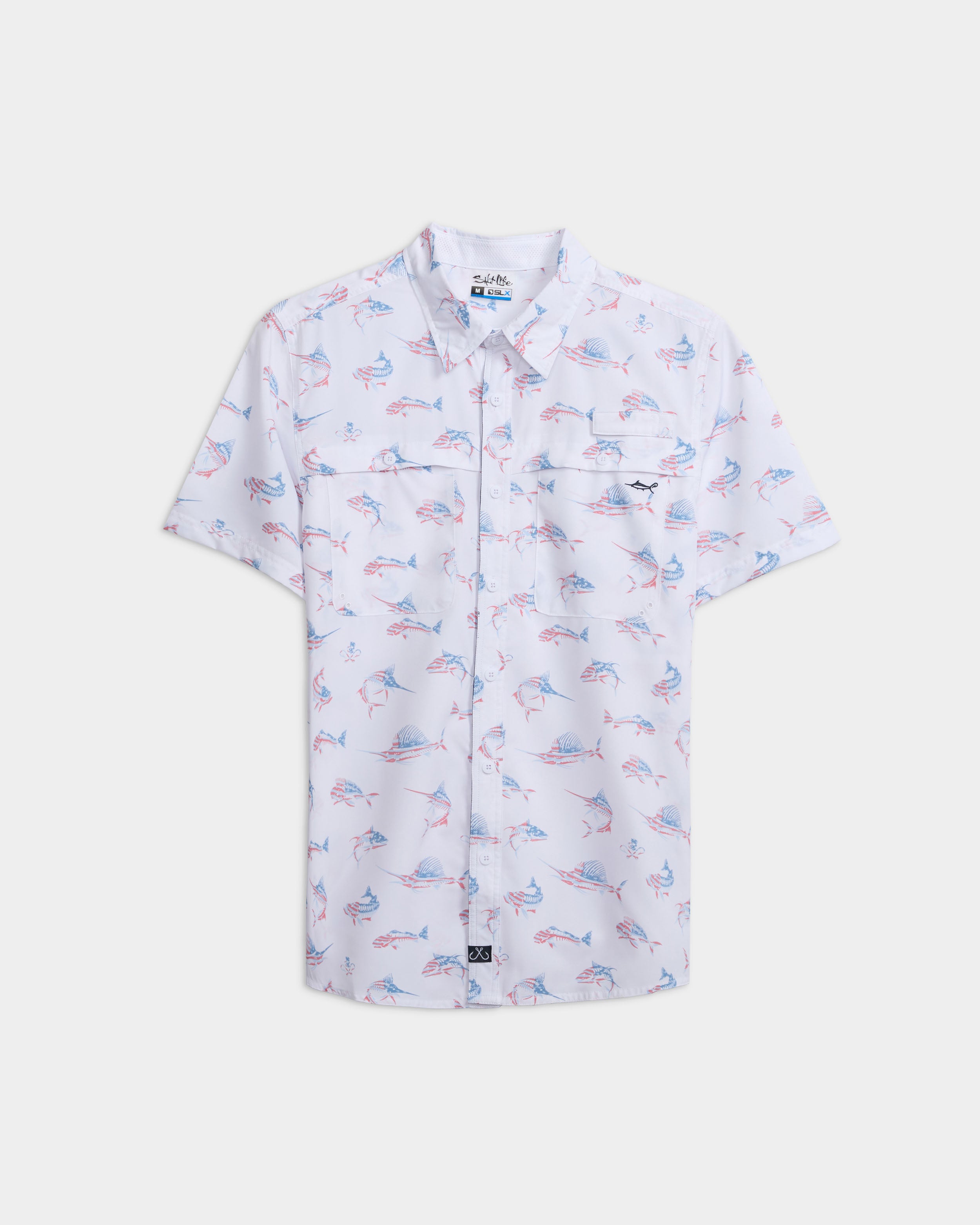 Men's Fish N' Bones Americana SLX Performance Short Sleeve Shirt