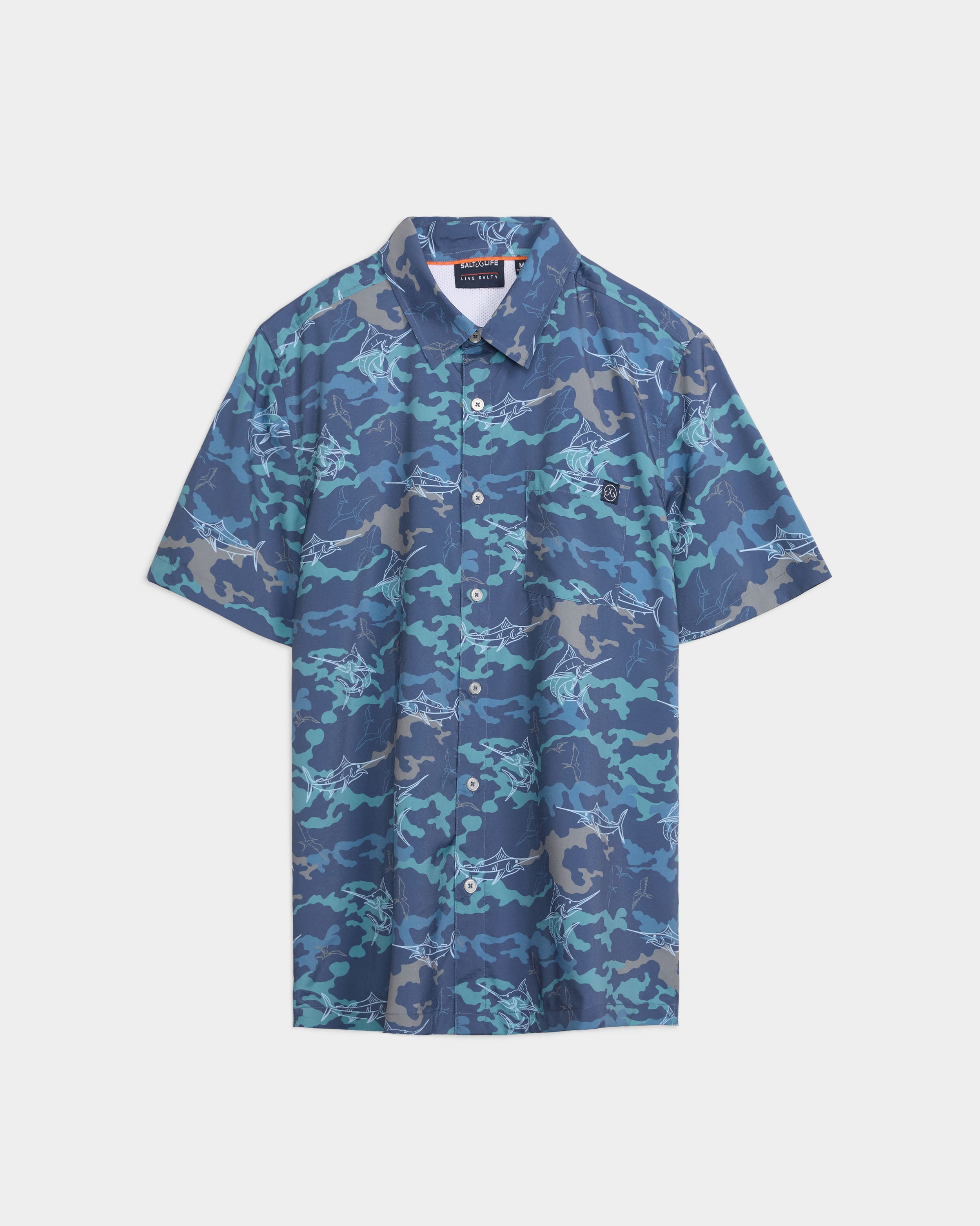 新品！oll kyoto fishing shirt vest ネイビー Men's Frigate Stealth SLX Performance Woven Shirt